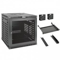 Tecmojo Elite 12U 23.62'' Depth Wall-Mount Cabinet, Mesh Door Flat Pack
