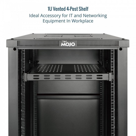 Tecmojo 1U 4-Post Vented Shelf 21.7" Deep Tecmojo 1U 4-Post Vented Shelf 21.7" Deep