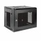  STANDARD 9U 450MM DEPTH WALL-MOUNT CABINET MESH DOOR BLACK FLAT PACK