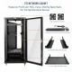 Tecmojo 27U 600*600 Network Cabinet, front galss & back solid(DB-black) Tecmojo 27U 600*600 Network Cabinet, front galss & back solid(DB-black)