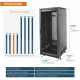 Tecmojo 27U 600*600 Network Cabinet, front mesh & back double mesh(DB-black) Tecmojo 27U 600*600 Network Cabinet, front mesh & back double mesh(DB-black)