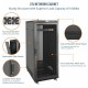 Tecmojo 27U 600*600 Network Cabinet, front mesh & back double mesh(DB-black) Tecmojo 27U 600*600 Network Cabinet, front mesh & back double mesh(DB-black)