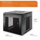 STANDARD 9U 450MM DEPTH WALL-MOUNT CABINET MESH DOOR BLACK FLAT PACK STANDARD 9U 450MM DEPTH WALL-MOUNT CABINET MESH DOOR BLACK FLAT PACK